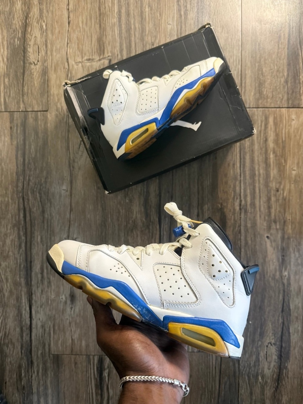 GS Nike Air Jordan 6 Retro “Sport Blue” 384665-107 Size 5.5Y